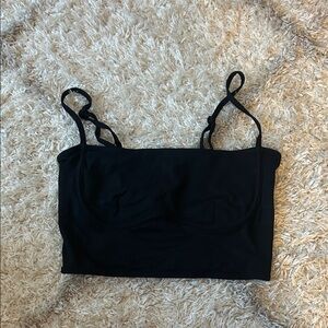 ALO Yoga Black Strappy Crop Top